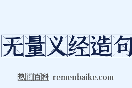 无量义经造句是什么意思的图片